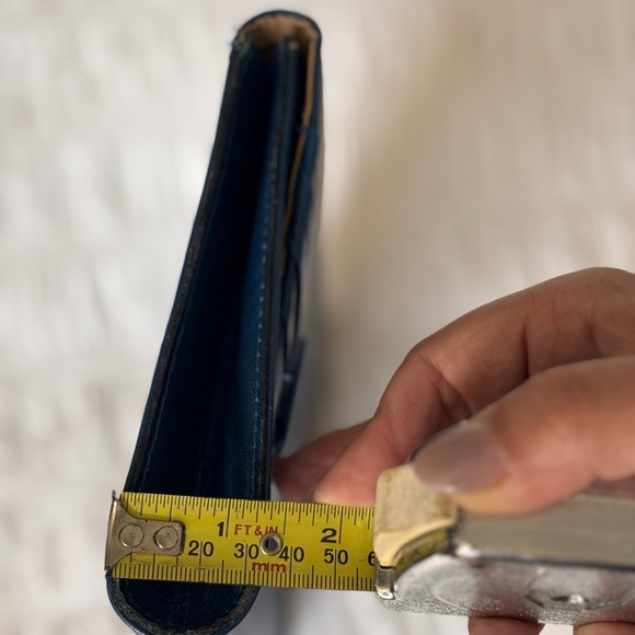 Vintage Blue Leather Clutch - Picture 8 of 8